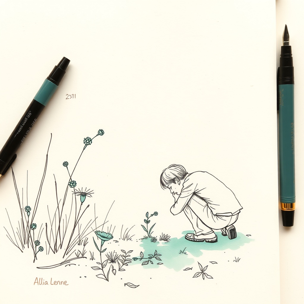 Style C: Ink Line + Wash