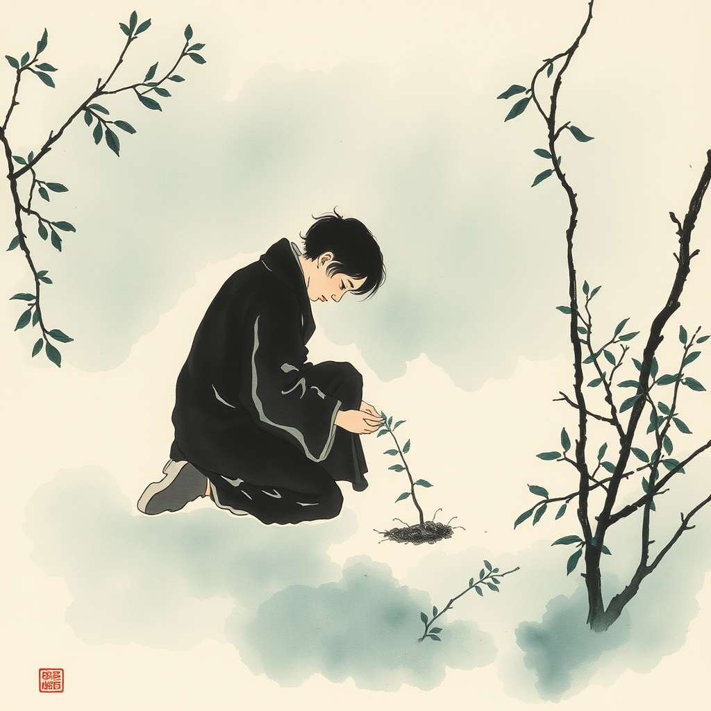 Style A: East Asian Ink Wash